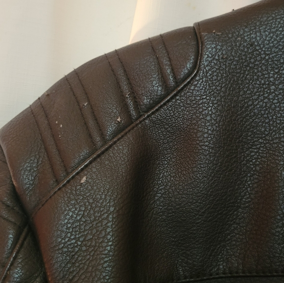 Mens Zara Leather Biker Jacket - Picture 4 of 10